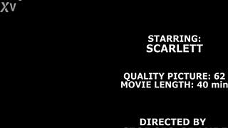 scarlett's first double penetration with rough anal and blowjob