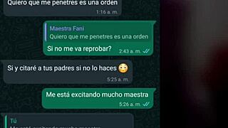 My teacher and I chat through webacam at day but at night become sexy