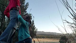 Sinner bitch receives a true oral cavatios in the middle of the street