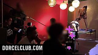 Behind the scenes with Megan Rain as the perfect wife.