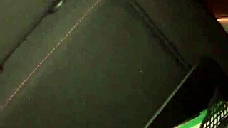 Black girlfriend sits in the backseat giving me a blowjob while driving