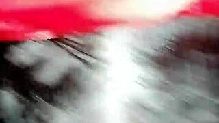 Beautiful Brunette Sucks Boyfriend's Big Cock Interracially