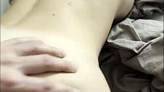 watch me cum on those big tits in doggy pov