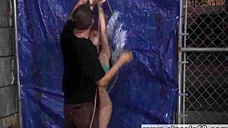 Extreme Huge Insertions In Anal Domination. Rough Outdoor BDSM Lovemaking.