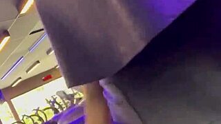 I went crazy seeing the girl working out without a bra