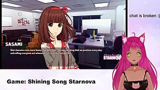 This time, Vtuber Lewdneko, who is featured in the game Shining Song Starnova, features actual scenes of cunnilingus and creampie