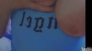 horny stepsister joyliii sends nude photos of her big tits and ass, masturbating alone.