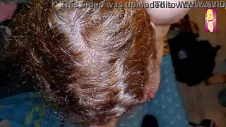 Amateur wife gives explosive blowjob!