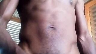 Amateur Babe Kneels To Masturbate Huge Black Cock