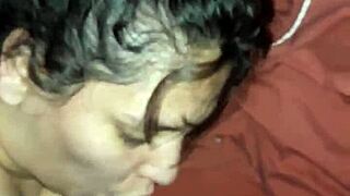 My beautiful wife giving blowjob to husband