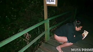 Big-assed woman giving pussy to strangers on the street?