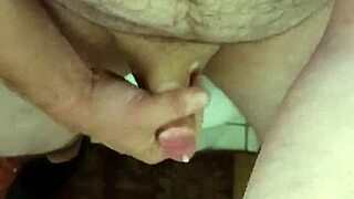 Pov jacking my cock with my tits out nipples hard as fuck