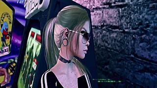 Petite Gamer Girl Dakota Power Teases Grant Dynamo's Monster Cock In Second Life