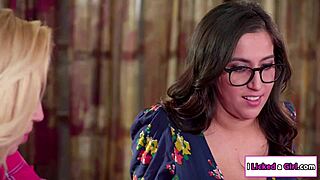 april rims her friend lyras pretty hairy ass in lesbian oral