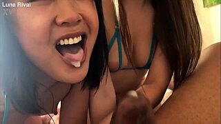 Saya Song and Luna Rival Take BBC Anal Fuck and Swallow Cum!