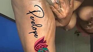 Ebony Squirts During Play Time