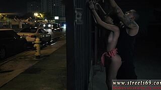 Husband bound in extreme bondage gets handjob from wife in glasses