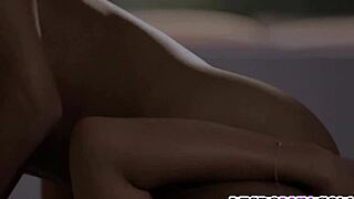 sexy asian and ebony lesbians start making out wetly