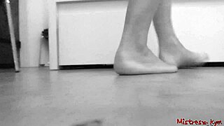 perfect feet and soles from ground view pov in amateur fetish video.