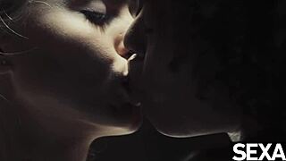 Black Beauty and Sexy Blonde Oil Up for Lesbian Fun