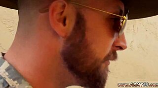 Army man fucks boy in mobile gay porn