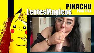 Gordita De Lentes Hace Mamada Y Se Traga Toda La Leche