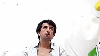 stripping down with huge cock! 😍