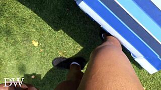 Pov backyard pawg takes big cock deep