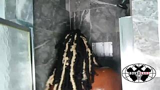 ssbbw thee drippp enjoys a relaxing shower session