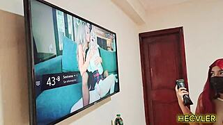 Latina Teen Models in Hotel, Gets Hot with Friend