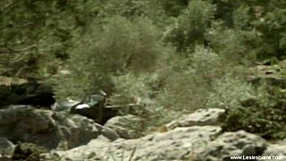 Friends try kissing and love with dildos