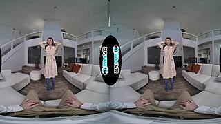 Mercedes, the slut, gives Mr. Jones a blowjob with her big tits and takes a cumshot.