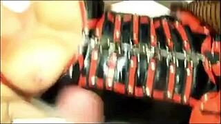 Cumshot Compilation: Cum on Shiny Leather and Latex Clothes