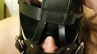 Masked Blowjob With Deep Throat Action