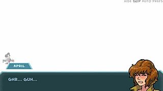 Big Tits Brunette Toys Herself To Orgasm In Anime Game