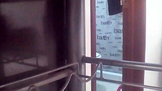 SPYING ON CHUBBY GIRL IN THE BATHROOM