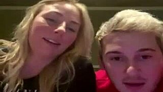 A blonde teen explores her body on Periscope