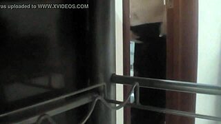 SPYING ON CHUBBY GIRL IN THE BATHROOM