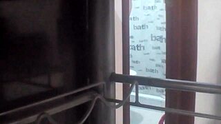 SPYING ON CHUBBY GIRL IN THE BATHROOM