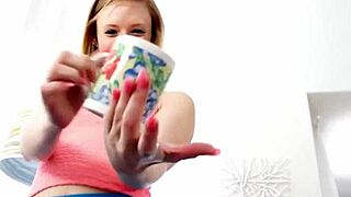 Tiny Teen 18+ Riding Hard Cock POV