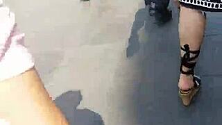 Check Out These Beautiful Girls In A Voyeur Scene