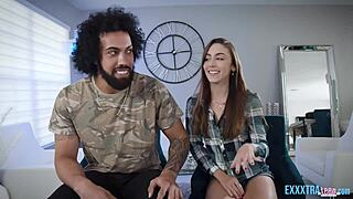 Small Tits Dani Blu Gets Hard Dicking On Sofa From Big Dick James Angel