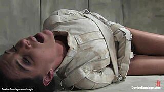 Bound psycho slut gets her pussy vibrated hard!