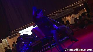 naughty brunette dances and rips off her clothes for you