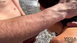 A silly teen bitch gets to join five guys in a wild sex party