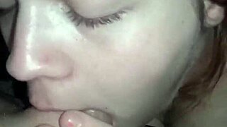 Hey, this amateur milf is giving a sloppy deepthroat blowjob