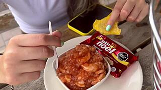 Oops, dropped this shrimp in your vagina, gonna eat it out now!