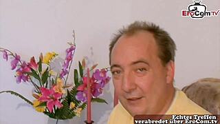 Ošklivá německá hospodyňka tvrdě šukaná na user sex castingu