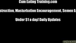 eat your cum or face punishment now!