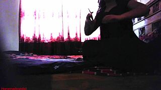 In hotel room, step sister engages in intimate encounter with me